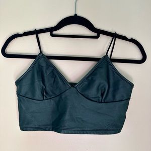 shein leather crop top